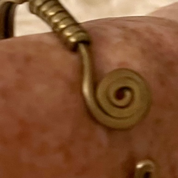 Brass Tone Bracelet and Earring Set - Picture 3 of 5